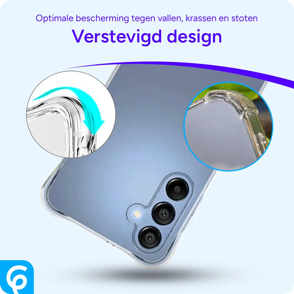 Samsung Galaxy A16 Hoesje Schokbestendig en Dun TPU Back Cover Transparant afbeelding 2