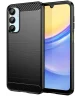 Samsung Galaxy A16 Hoesje Geborsteld TPU Flexibele Back Cover Zwart