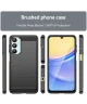 Samsung Galaxy A16 Hoesje Geborsteld TPU Flexibele Back Cover Zwart