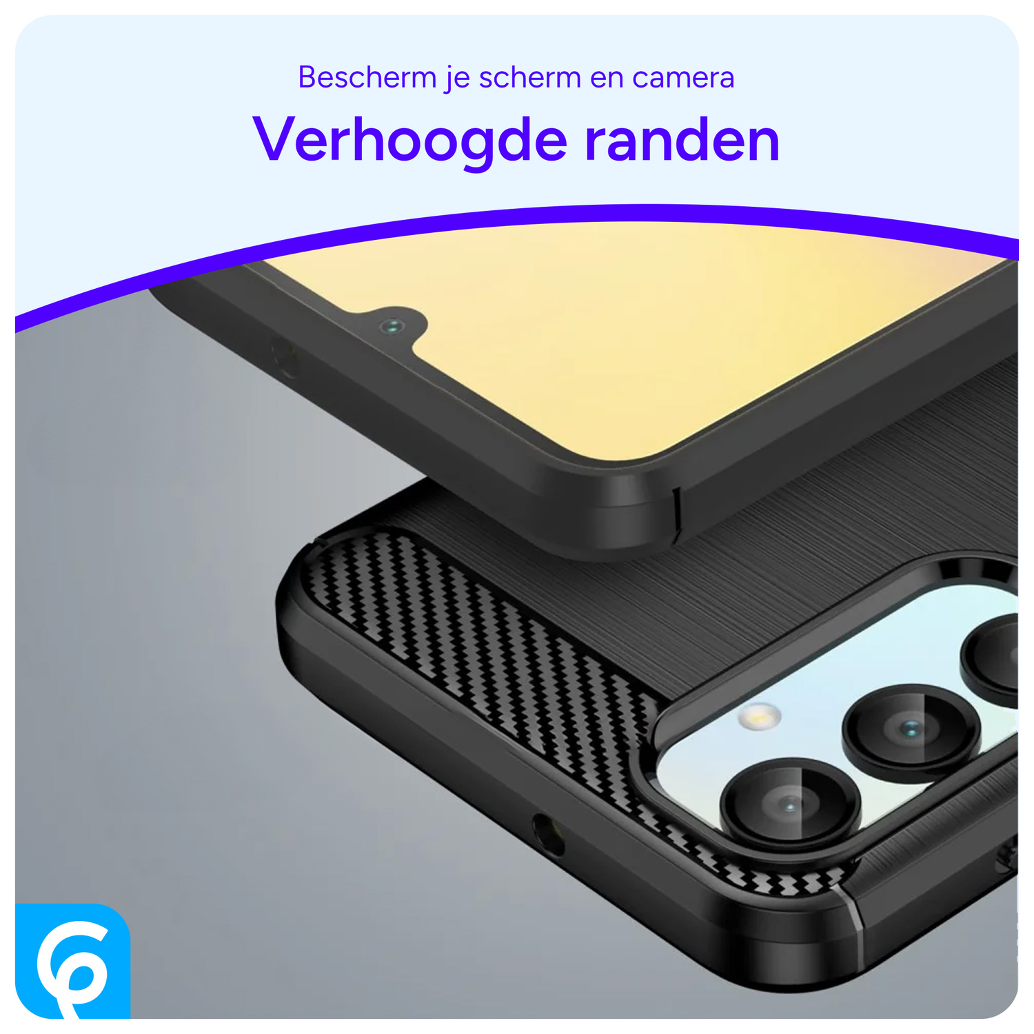 Samsung Galaxy A16 Hoesje Geborsteld TPU Flexibele Back Cover Zwart afbeelding 5