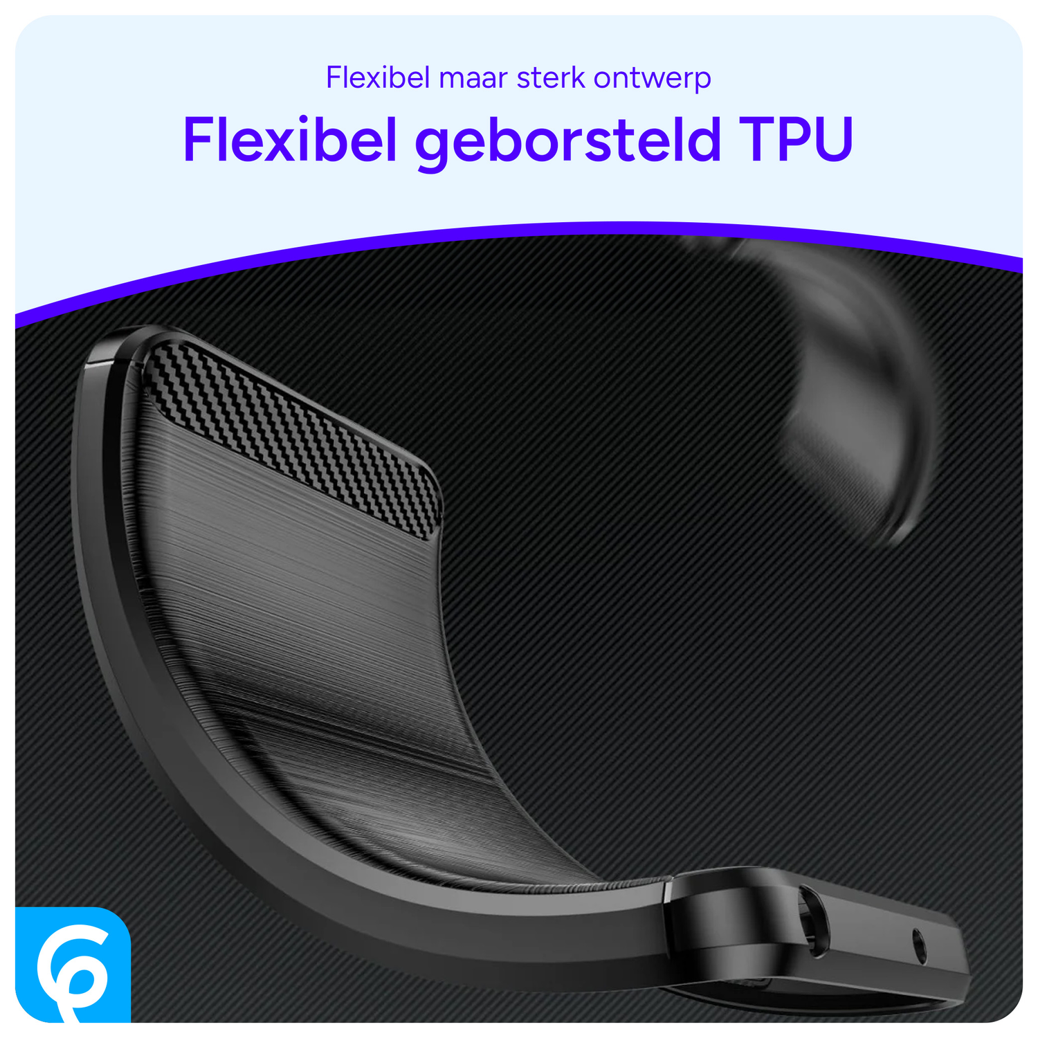 Samsung Galaxy A16 Hoesje Geborsteld TPU Flexibele Back Cover Zwart afbeelding 6