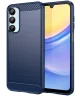 Samsung Galaxy A16 Hoesje Geborsteld TPU Flexibele Back Cover Blauw