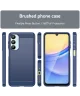 Samsung Galaxy A16 Hoesje Geborsteld TPU Flexibele Back Cover Blauw