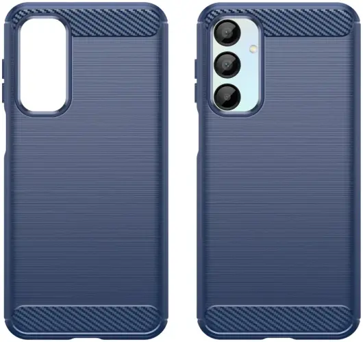 Samsung Galaxy A16 Hoesje Geborsteld TPU Flexibele Back Cover Blauw afbeelding 2