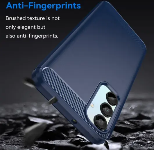 Samsung Galaxy A16 Hoesje Geborsteld TPU Flexibele Back Cover Blauw afbeelding 4