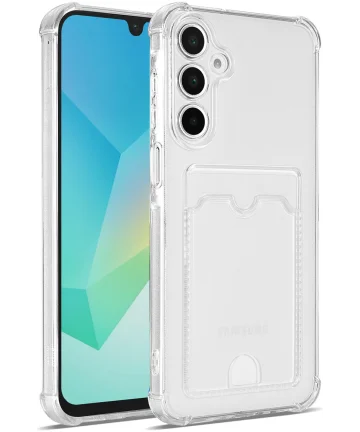 Samsung Galaxy A16 Hoesje Dun TPU met Pasjeshouder Back Cover Transparant Hoesjes