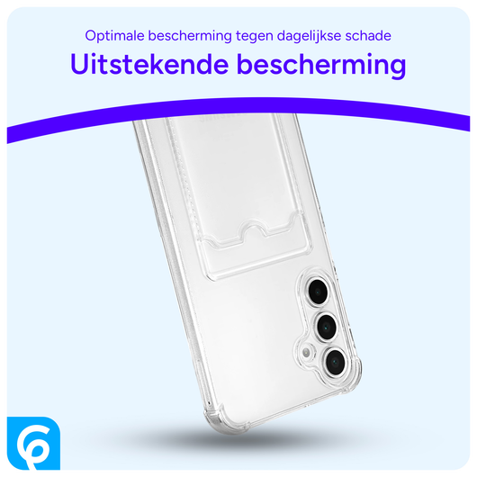 Samsung Galaxy A16 Hoesje Dun TPU met Pasjeshouder Back Cover Transparant afbeelding 2