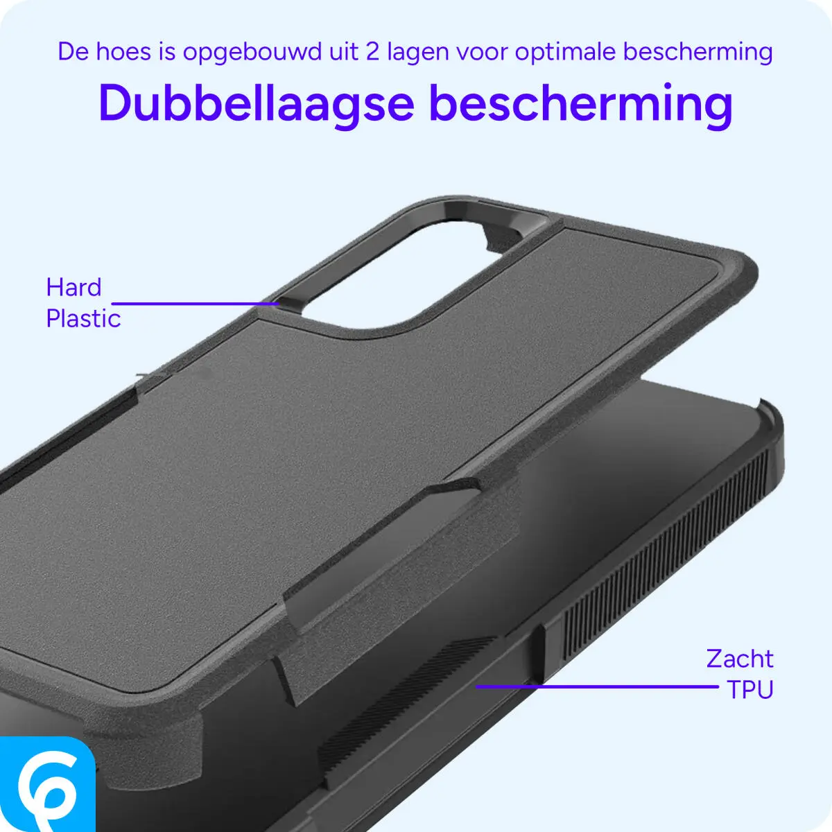 Samsung Galaxy A16 Hoesje Schokbestendige Hardcase Back Cover Zwart afbeelding 5