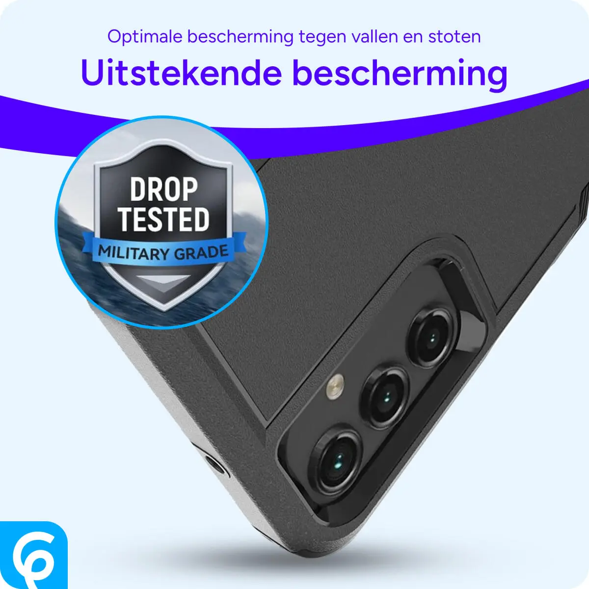 Samsung Galaxy A16 Hoesje Schokbestendige Hardcase Back Cover Zwart afbeelding 3