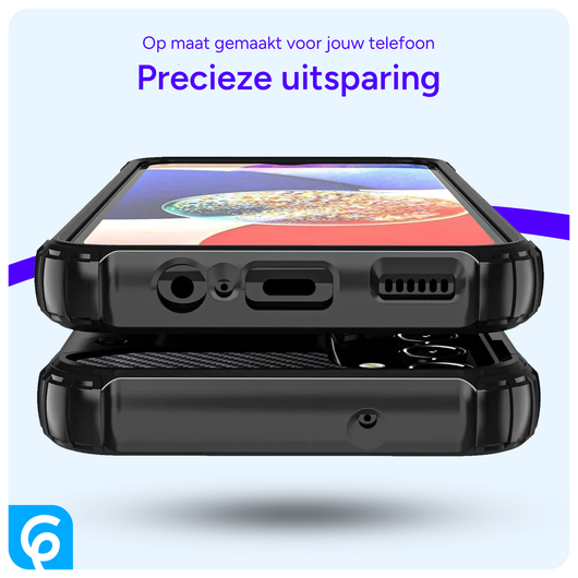 Samsung Galaxy A16 Hoesje Shock Proof Hybride Back Cover Zwart afbeelding 4