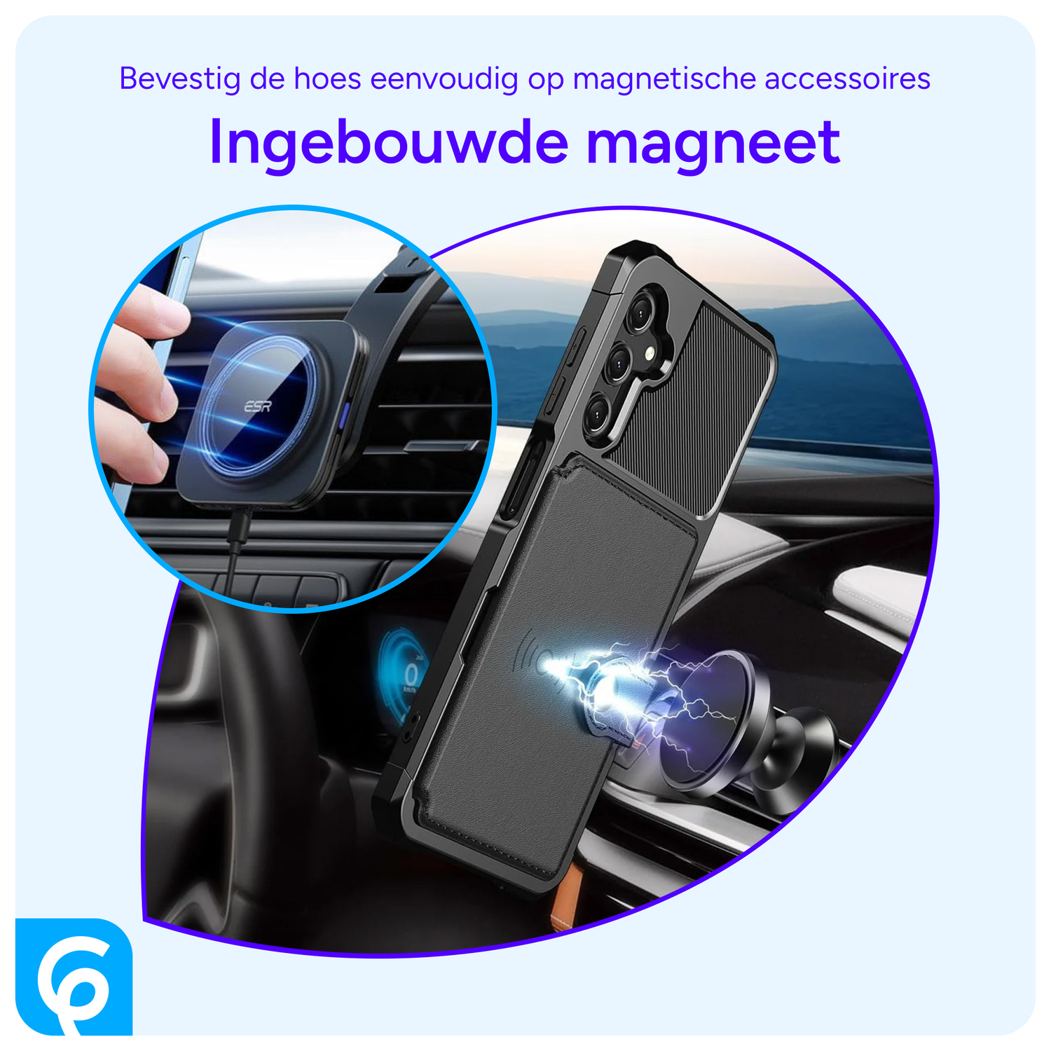 Samsung Galaxy A16 Hoesje 3-in-1 Pasjes Portemonnee Back Cover Zwart afbeelding 6