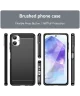 Samsung Galaxy A06 Hoesje Geborsteld TPU Flexibele Back Cover Zwart