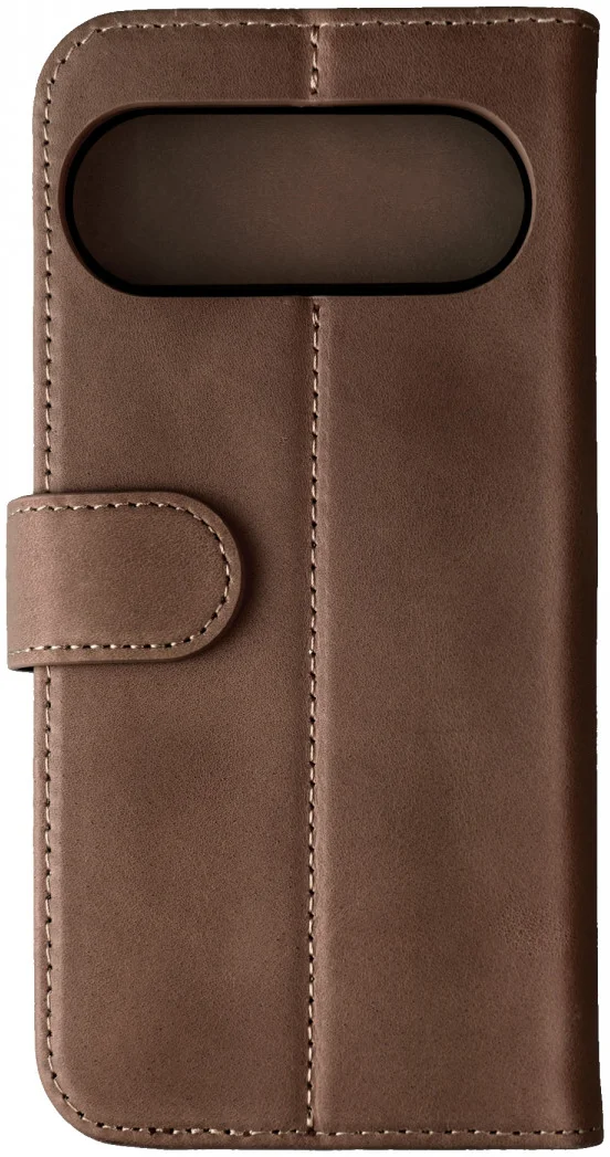 Rosso Elite Google Pixel 9 / 9 Pro Hoesje MagSafe Book Case Echt Leer Bruin afbeelding 10