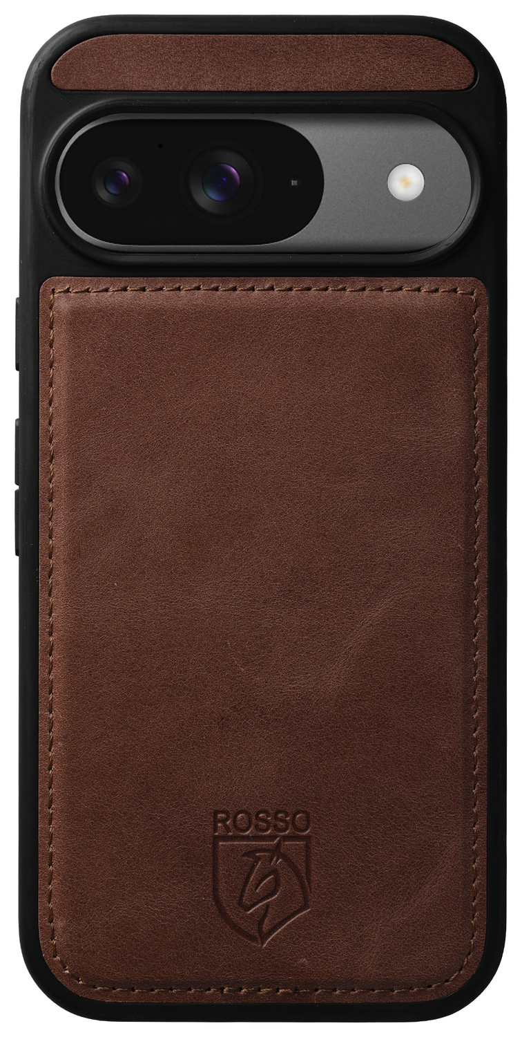 Rosso Elite Google Pixel 9 / 9 Pro Hoesje MagSafe Book Case Echt Leer Bruin afbeelding 7