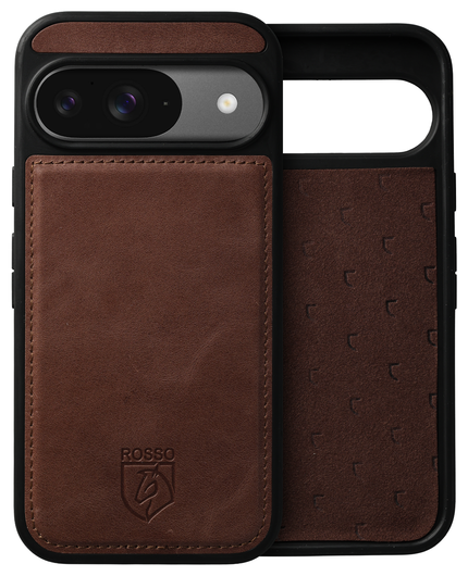 Rosso Elite Google Pixel 9 / 9 Pro Hoesje MagSafe Book Case Echt Leer Bruin afbeelding 8