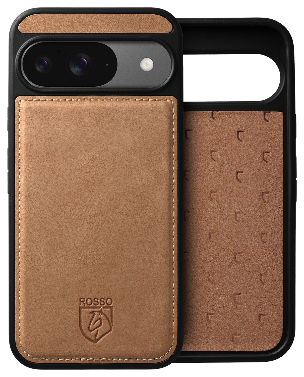 Rosso Elite Google Pixel 9 / 9 Pro Hoesje MagSafe Book Case Echt Leer Lichtbruin afbeelding 8