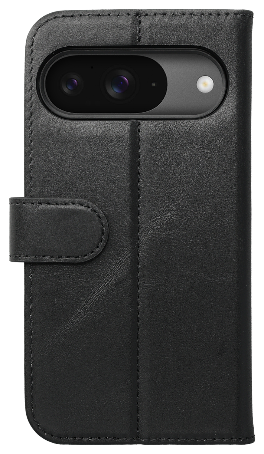 Rosso Elite Google Pixel 9 / 9 Pro Hoesje MagSafe Book Case Echt Leer Zwart afbeelding 8