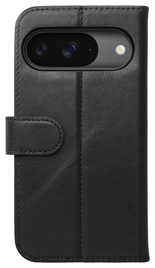 Rosso Elite Google Pixel 9 / 9 Pro Hoesje MagSafe Book Case Echt Leer Zwart afbeelding 8