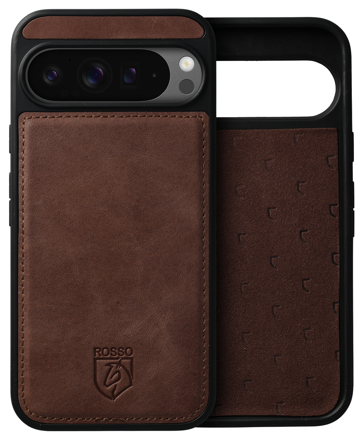 Rosso Elite Google Pixel 9 Pro XL Hoesje MagSafe Book Case Echt Leer Bruin afbeelding 7