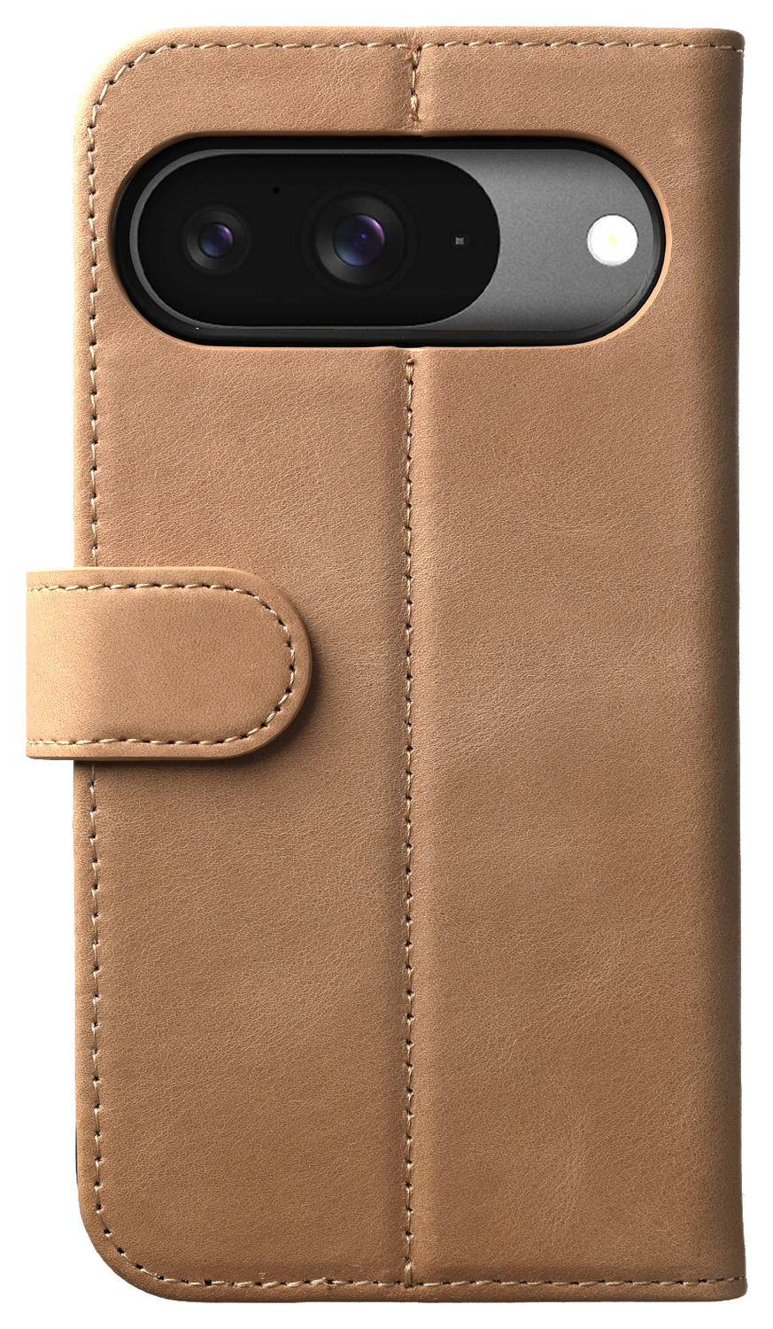 Rosso Elite Google Pixel 9 Pro XL Hoesje MagSafe Book Case Echt Leer Lichtbruin afbeelding 8