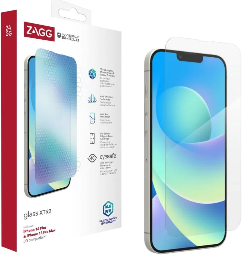 ZAGG InvisibleShield Glass XTR2 iPhone 14 Plus / 13 Pro Max Screen Protector afbeelding 1