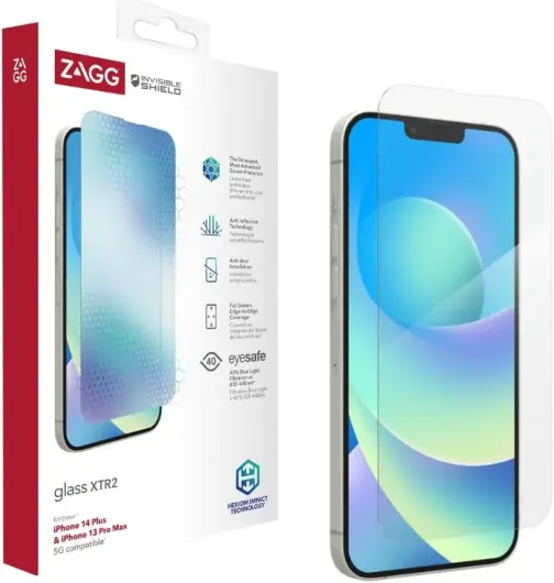 ZAGG InvisibleShield Glass XTR2 iPhone 14 Plus / 13 Pro Max Screen Protector afbeelding 1