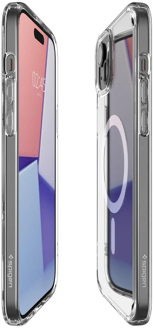 Spigen Crystal Hybrid MagFit iPhone 15 Plus Hoesje MagSafe Transparant Wit afbeelding 4