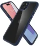 Spigen Crystal Hybrid Apple iPhone 15 Plus Hoesje Back Cover Transparant Blauw