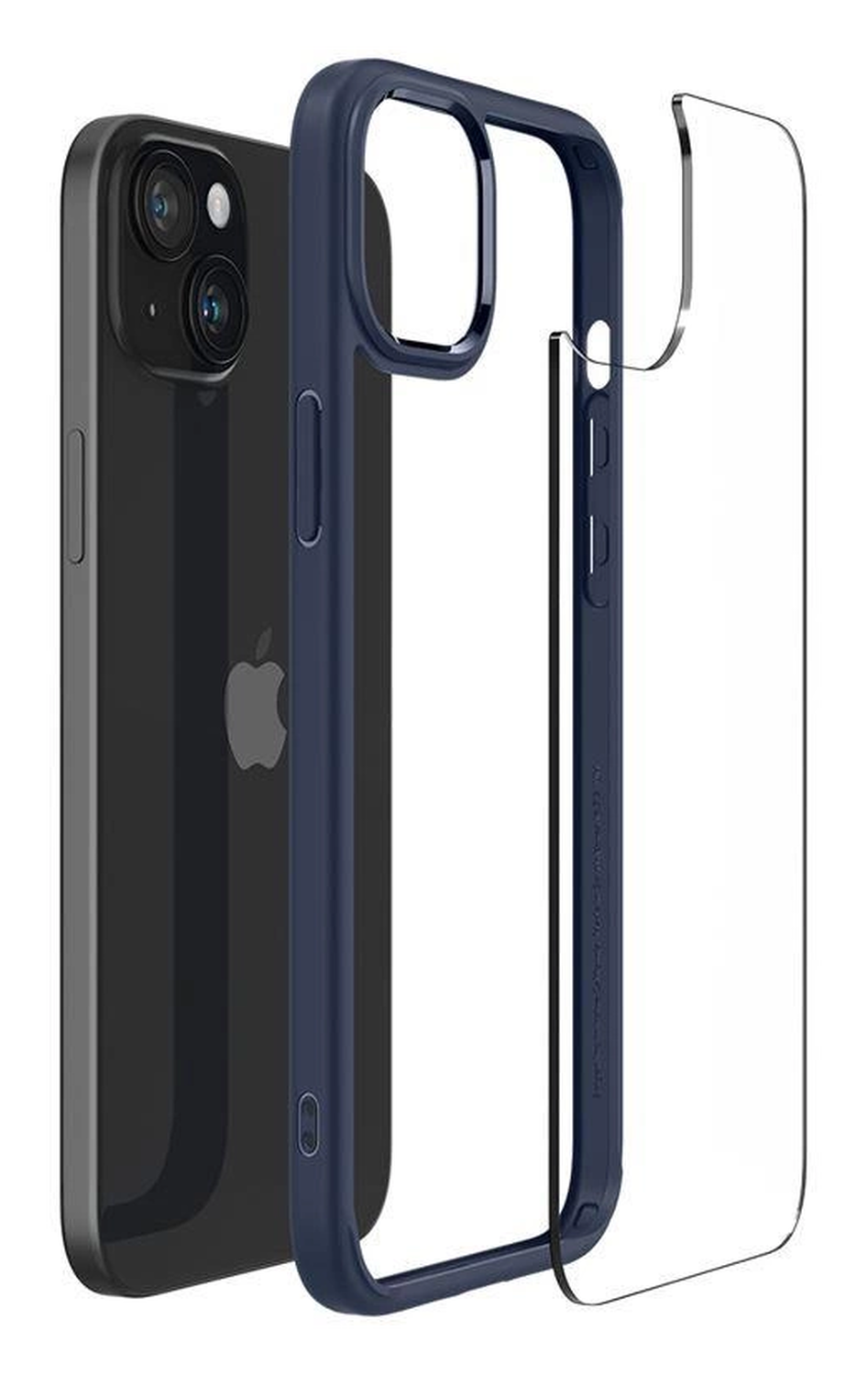 Spigen Crystal Hybrid Apple iPhone 15 Plus Hoesje Back Cover Transparant Blauw afbeelding 5