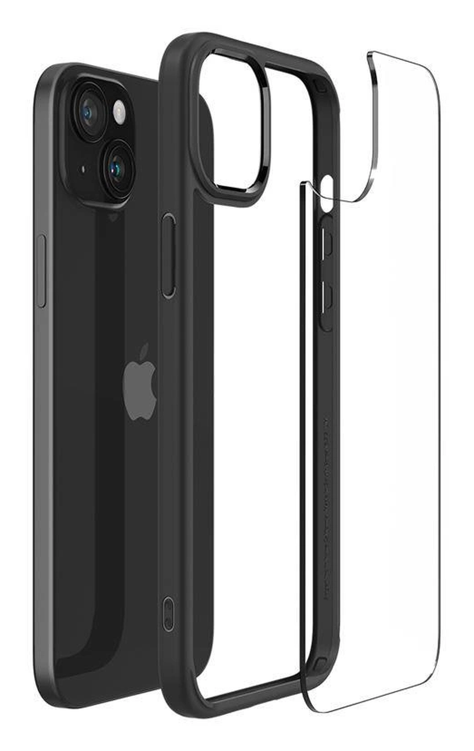 Spigen Crystal Hybrid Apple iPhone 15 Plus Hoesje Back Cover Transparant Zwart afbeelding 6