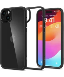 Spigen Crystal Hybrid Apple iPhone 15 Hoesje Back Cover Matte Zwart