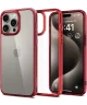 Spigen Ultra Hybrid Apple iPhone 15 Pro Max Hoesje Transparant Rood