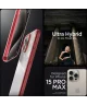 Spigen Ultra Hybrid Apple iPhone 15 Pro Max Hoesje Transparant Rood