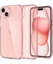 Spigen Crystal Flex Apple iPhone 15 Plus Hoesje Back Cover Rose Crystal