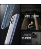 Spigen Ultra Hybrid Apple iPhone 15 Pro Hoesje Back Cover Transparant Blauw