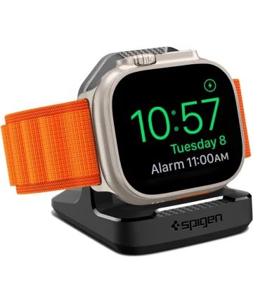 Spigen Rugged Armor Smartwatch Stand voor Apple Watch Oplader Zwart Houders