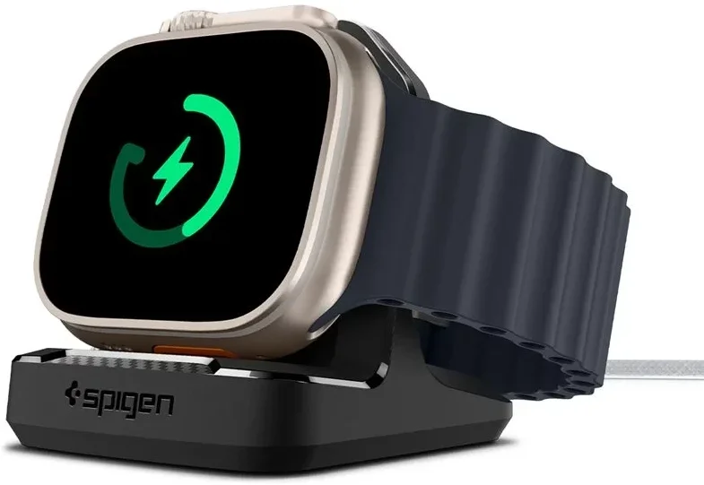 Spigen Rugged Armor Smartwatch Stand voor Apple Watch Oplader Zwart afbeelding 9