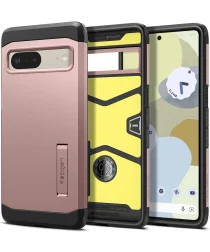 Spigen Tough Armor Google Pixel 7 Hoesje Back Cover Roze Goud