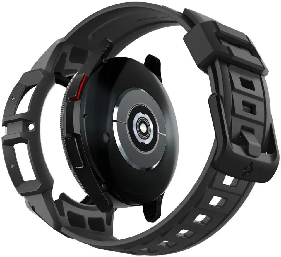 Spigen - Rugged Armor Pro - Galaxy Watch 6 Classic 43MM - Hoesje en Bandje Zwart afbeelding 2