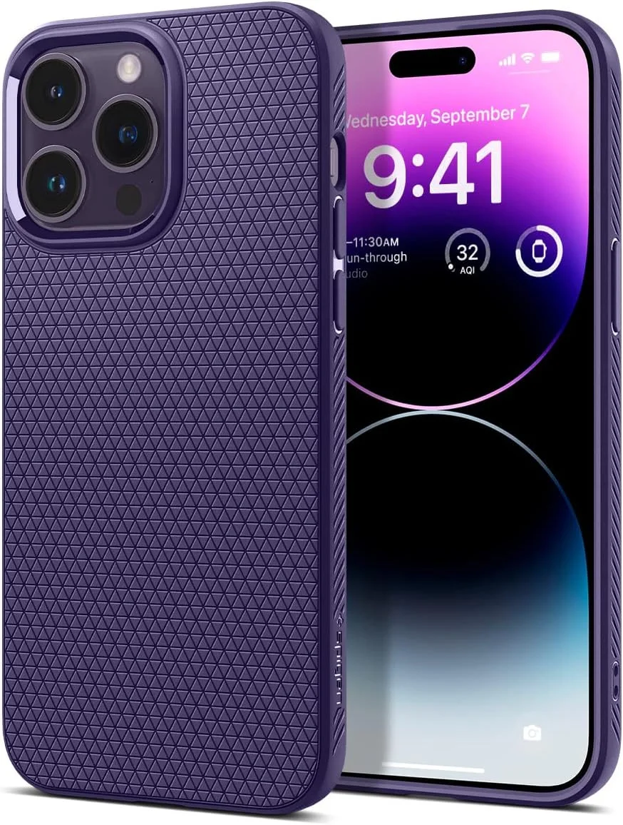 Spigen Liquid Air Apple iPhone 14 Pro Max Hoesje Back Cover Paars afbeelding 1