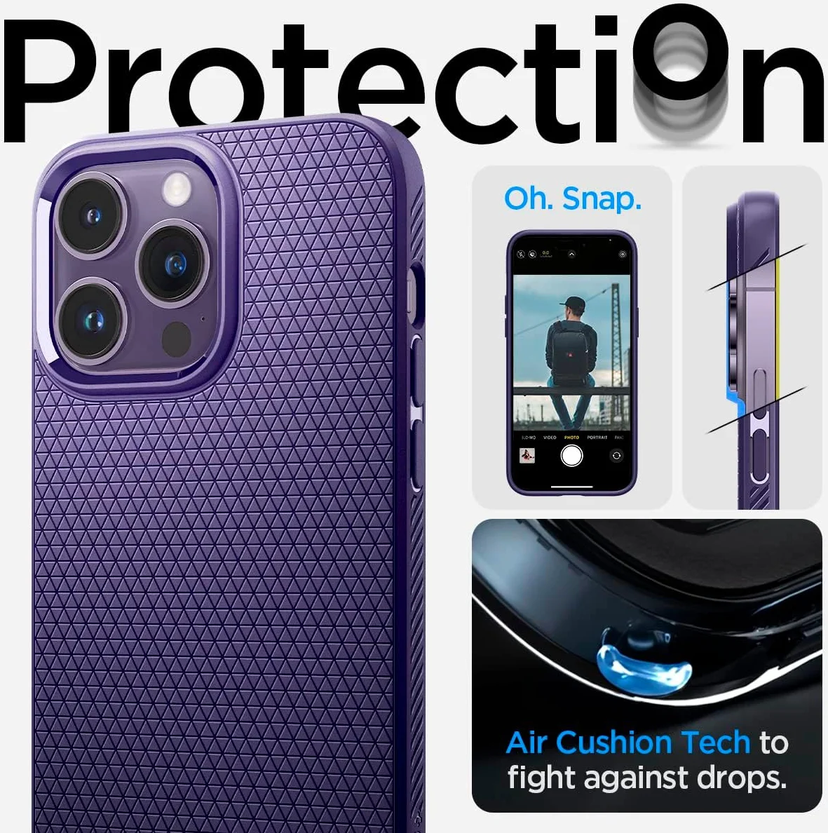 Spigen Liquid Air Apple iPhone 14 Pro Max Hoesje Back Cover Paars afbeelding 3