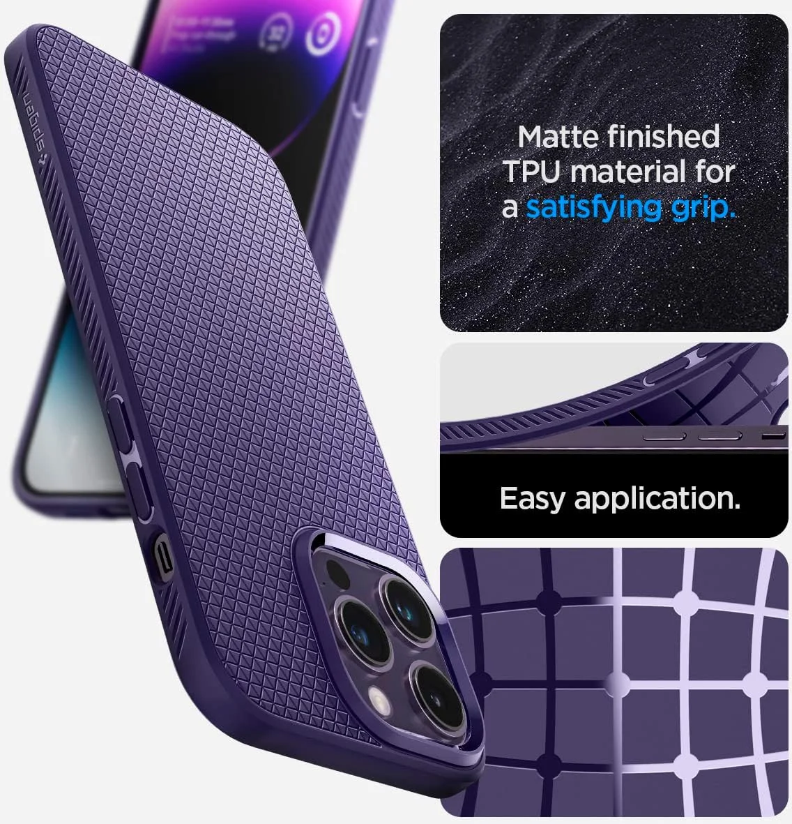 Spigen Liquid Air Apple iPhone 14 Pro Max Hoesje Back Cover Paars afbeelding 7