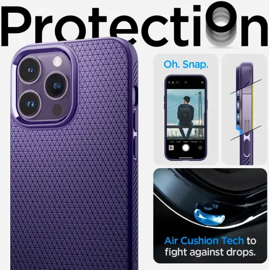 Spigen Liquid Air Apple iPhone 14 Pro Max Hoesje Back Cover Paars afbeelding 3