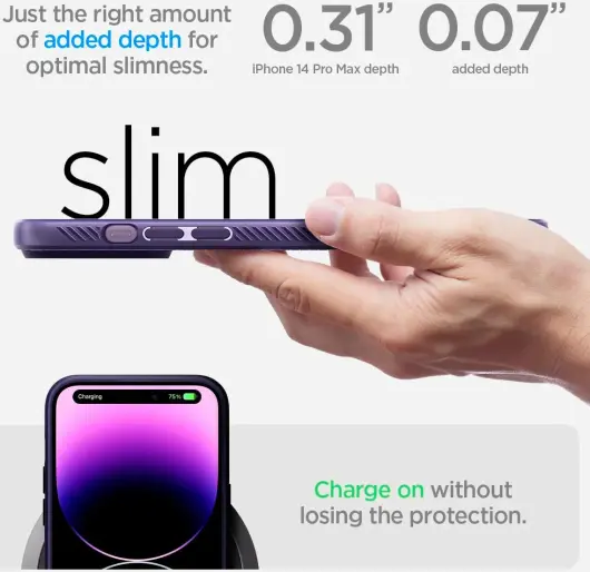 Spigen Liquid Air Apple iPhone 14 Pro Max Hoesje Back Cover Paars afbeelding 5