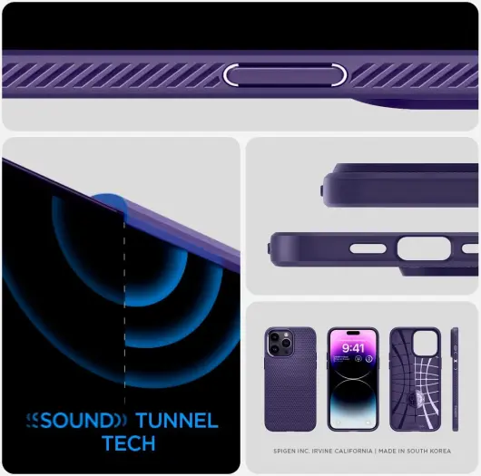 Spigen Liquid Air Apple iPhone 14 Pro Max Hoesje Back Cover Paars afbeelding 6