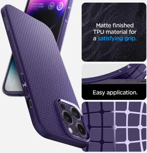 Spigen Liquid Air Apple iPhone 14 Pro Max Hoesje Back Cover Paars afbeelding 7