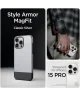 Spigen Style Armor MagFit iPhone 15 Pro Hoesje MagSafe Back Cover Zilver