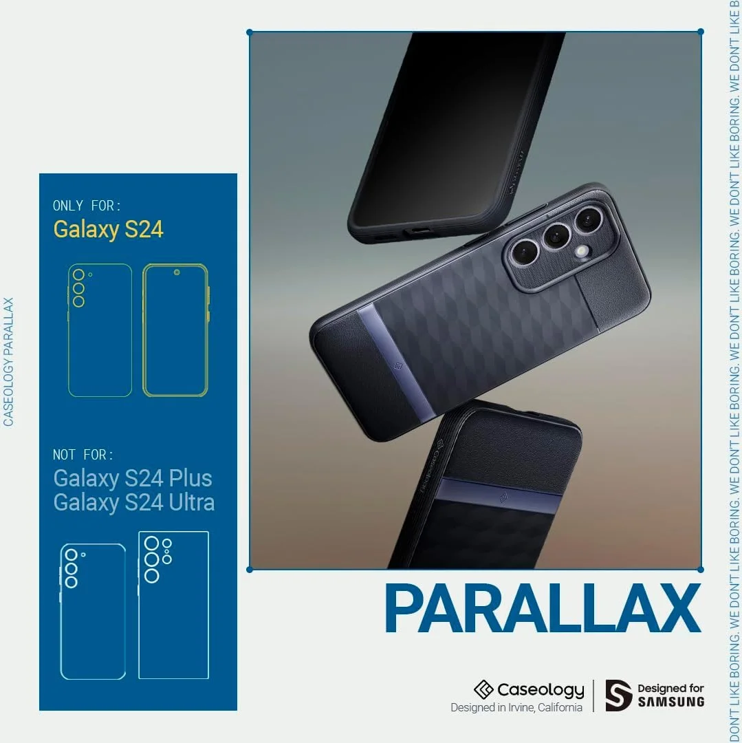Caseology Parallax Samsung Galaxy S24 Hoesje Back Cover Navy Violet afbeelding 3