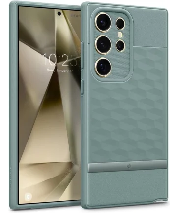 Caseology Parallax Samsung Galaxy S24 Ultra Hoesje Back Cover Groen Hoesjes