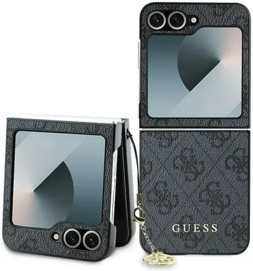 Guess Samsung Galaxy Z Flip 6 Hoesje Charm Back Cover Zwart afbeelding 1